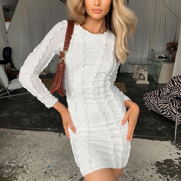 Tiger Mist Dresses & Skirts - White ruffle dress